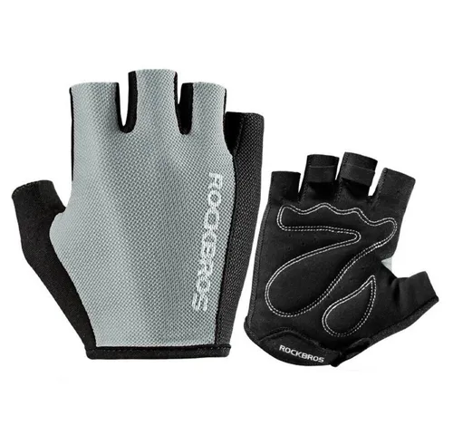 ROCKBROS Fahrradhandschuhe Rockbros Fahrradhandschuhe atmungsaktiv Grau