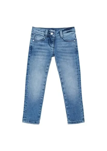 s.Oliver Jeans Kathy - Slim Leg in Himmelblau - Mädchen-Jeanshosen mit Mid Rise und elastischem Bund, ideal für Komfort und Stil. 5-Pocket-Design und Weitenregulierung bieten perfekten Sitz.