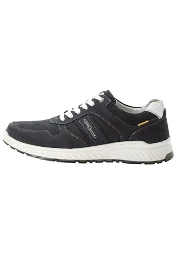 camel active Sneaker aus Nubukleder in Blau - Größe 41 EU - Hochwertige Freizeit Sneaker aus weichem Nubukleder, ideal für stilvolle Outfits. Bequem und modisch mit 3 cm Blockabsatz für optimalen Tragekomfort.