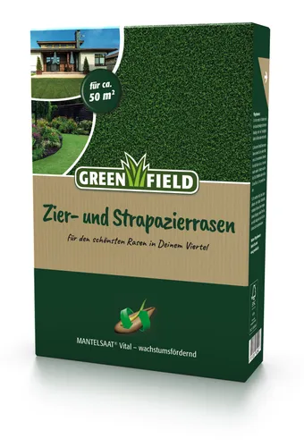 Greenfield Zier- und Strapazierrasen, Mantelsaat Vital - 1 kg Rasensamen