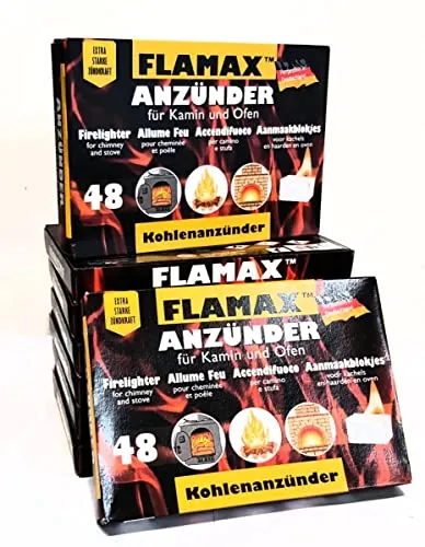 480x Kohleanzünder Kaminzünder Anzündwürfel Grillanzünder Kaminanzünder 10x 48er Ofenanzünder Feueranzünder für Ofen Kamin Grill Kohlenanzünder Anzünder Würfel Anzündwolle Anmachwürfel + 1 Bildmagnet