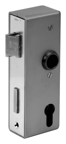 AMF Schlosskasten 141U-30 für Profilzylinder E72 - Metallbaubeschläge, hochwertiger Schlosskasten mit 1-touriger Funktion für sichere Türschlösser, ideal für den Innen- und Außeneinsatz.