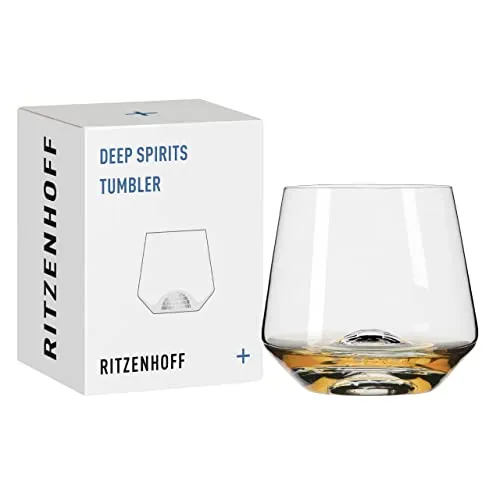 RITZENHOFF 3841004 Tumbler-Glas 400 ml - Serie Deep Spirits Nr. 4 Iglu - mit Relief im Kristallboden - Made in Germany