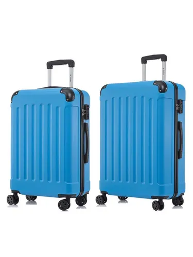 YONSLY Kofferset Premium Hartschalen-Reiseset aus ABS mit robustem YKK-Reißverschluss, 4 Rollen, (Reisekoffer-Set, 2 tlg., L-XL-Set), TSA-Schloss, 360°-Doppelrollen und austauschbaren Rollen und Griffen