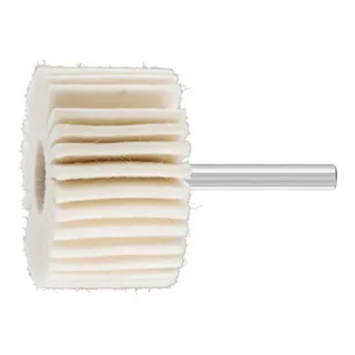Weiche Filzlamellenstifte FLS Ø 50x30mm - Zubehör für Elektrowerkzeug, ideal für präzise Polierarbeiten an kleinen bis mittleren Bauteilen mit exakter Formbeibehaltung.