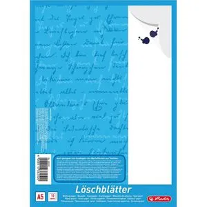 Herlitz Löschpapier 382507, A5, 10 Blatt, 80g/m², weiß