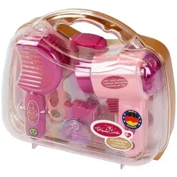 Theo Klein 5273 Frisierkoffer mit Haartrockner und Styling-Accessoires - Vielseitiger Frisierkoffer für kreative Friseure! Mit Spiegel, Bürste und Spielzeug-Haartrockner fördert er Motorik und Fantasie. Maße: 21,5 cm x 8,5 cm x 19 cm, ideal für Kinder ab 3 Jahren.