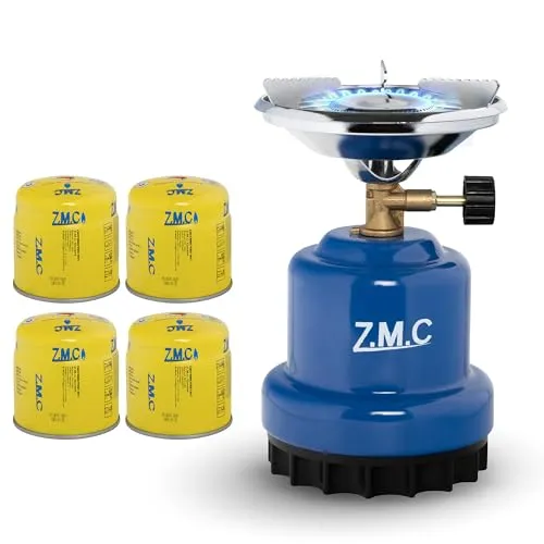 Z.M.C Campingkocher 1100 W mit 4 Gaskartuschen