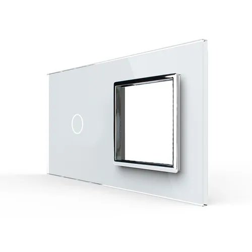LIVOLO Design Glasblende Glasrahmen 2 Fach für Touch Lichtschalter Steckdosen