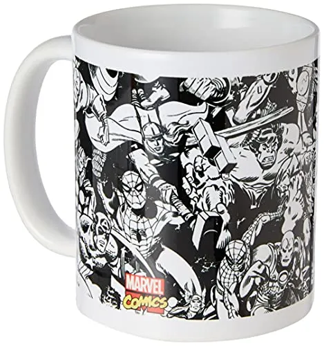 Marvel MG23445 Keramiktasse im Retro-Figuren-Design, Marvel Retro, 8 x 11,5 x 9,5 cm