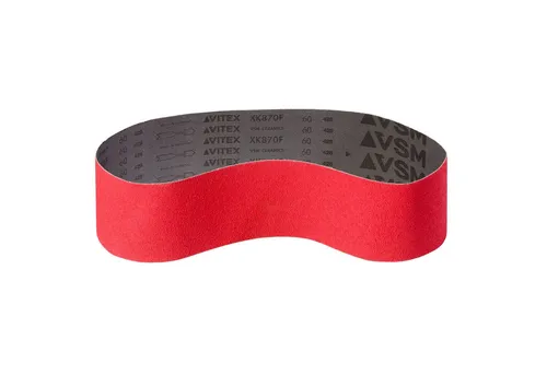 VSM Schleifpapier Schleifbänder 75x2000 mm P80 - Hohe Abtragsleistung - Schleifblätter mit Keramikkorn und Selbstschärfungseffekt für effizientes Konturenschleifen. Ideal für harte Oberflächen, kühler Schliff und lange Standzeit dank TOP SIZE Zusatzschicht.