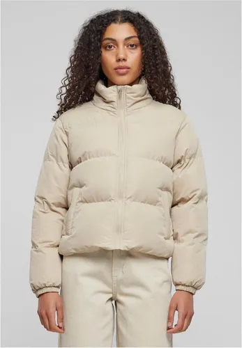 Urban Classics Damen Jacke Ladies Short Peached Puffer Jacket 4XL - Funktionsjacken, stylische und bequeme Pufferjacke in Wetsand für optimalen Komfort und modischen Look.