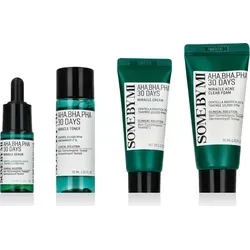 Some By Mi AHA BHA PHA 30 Days Miracle AC SOS Kit – Pflegeset für unreine Haut mit Cleanser, Toner, Serum & Cream