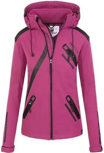 Rock Creek Damen Softshelljacke D-371 in Rosa XS - Bequeme Softshelljacke für Wanderungen und Freizeit, aus atmungsaktivem und schmutzabweisendem Material, ideal für wechselhafte Wetterbedingungen.