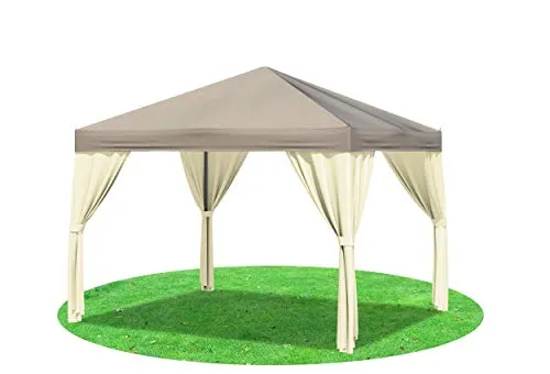Stabilezelte Pavillon 3x3 Meter Sahara 400g/m² Premium PVC BRAUN