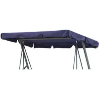 Grasekamp Hollywoodschaukel Ersatzdach blau - Hochwertiges Ersatzdach für Hollywoodschaukeln, aus robustem Polyester gefertigt. Ideal für eine stilvolle Erneuerung und optimalen Sonnenschutz.