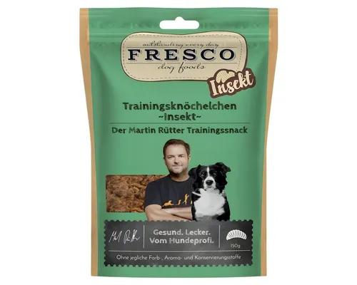 Fresco Dog Martin Rütter Trainingsknöchelchen Insekt 150 g, Trockenfutter für: Hund