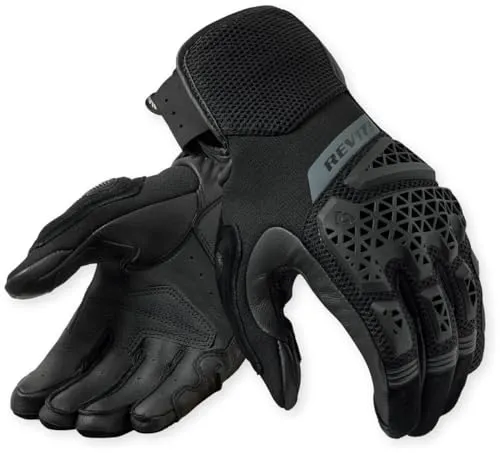 Revit Sand 5 Motorradhandschuhe Schwarz 3XL - Motorradhandschuhe aus atmungsaktivem Ziegenleder, ideal für den Motorradsport. Mit winddichten Eigenschaften und wärmendem Thinsulate-Futter für optimalen Komfort.