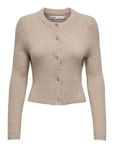 ONLKATIA LS Button Cardigan NCA KNT - Damen Strickjacke von ONLY, modisch mit Knöpfen und O-Ausschnitt, perfekt für lässige Looks und kühle Tage.