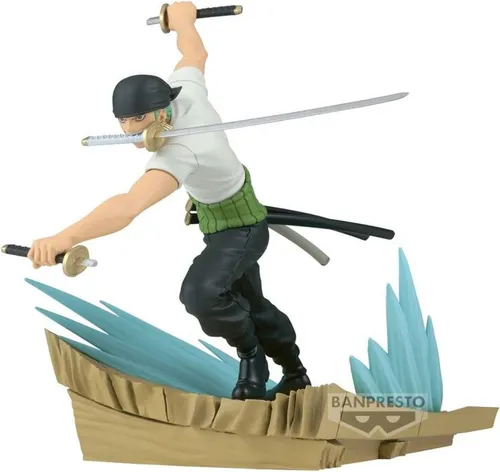 Banpresto One Piece Senkozekkei Roronoa Zoro Figur 11 Cm - Sonstige Spielzeugfiguren - Hochwertige PVC-Statue, 11 cm groß, ideal zum Sammeln und kombinierbar mit Mihawk für eine beeindruckende Figur!