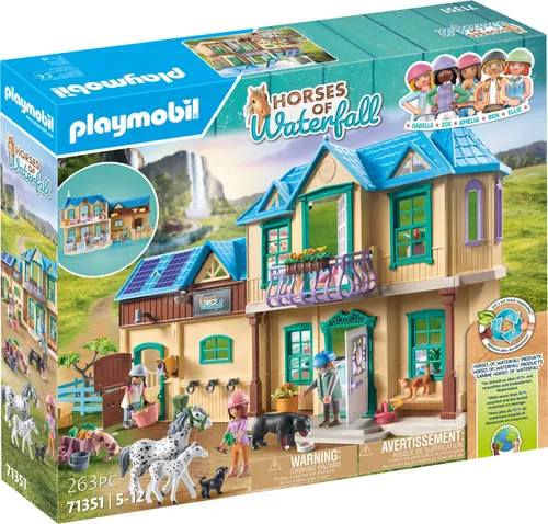 PLAYMOBIL Horses of Waterfall: Waterfall Ranch - Traumhafte Pferderanch mit Stall, Reitfiguren und liebevollen Tieren für spannende Abenteuer im Spiel!