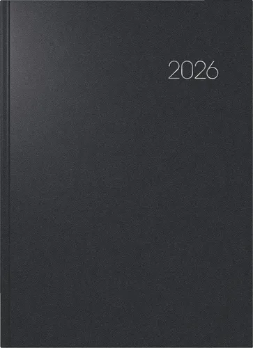 Brunnen Buchkalender 1078760906, Modell 787, 2026 - A4 Praxisplaner mit 1 Tag = 1 Seite, viertelstündlicher Zeiteinteilung, ideal für effiziente Terminplanung und Organisation.