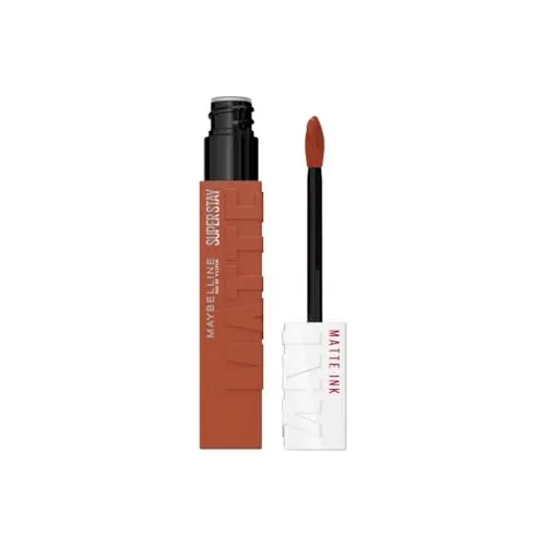 Maybelline New York Flüssiger Lippenstift mit mattem Finish, 16h Halt ohne Abfärben, Vegane Formel, Super Stay Matte Ink Spiced Up, Nr. 500 Insider, 5ml