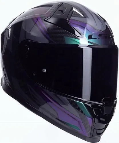 LS2 FF811 Vector II Carbon Helm in Glänzend/Schwarz/Chameleon XS