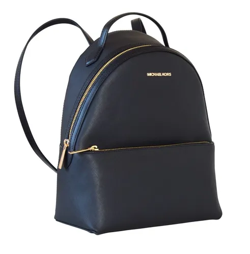 Michael Kors SHEILA MD BACKPACK lt cream - Damentaschen, eleganter Rucksack aus veganem Leder mit goldfarbenen Akzenten und praktischem Reißverschluss, ideal für modebewusste Frauen.