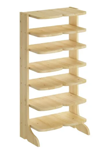 ERST-HOLZ Schuhregal für 14 Paar Schuhe - Elegantes Schuhregal aus massiver Kiefer, ideal für Schuhliebhaber. Mit Platz für 14 Paar Schuhe und fein geschliffener, lackierter Oberfläche für einen natürlichen Look.