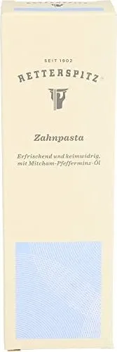 Retterspitz Zahnpasta - Zahnpflegeartikel mit natürlichen Inhaltsstoffen für eine sanfte und effektive Reinigung der Zähne und des Zahnfleisches.