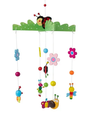 Bieco 3D Baby Mobile aus robustem Holz - Klassisches Mobile aus hochwertigem Holz, fördert die visuelle Entwicklung und sorgt für eine beruhigende Atmosphäre im Kinderzimmer.
