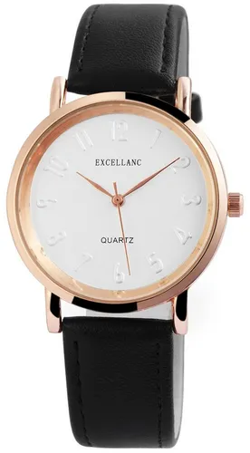 Excellanc Quarzuhr EX0292, Damenuhr Lederimitat