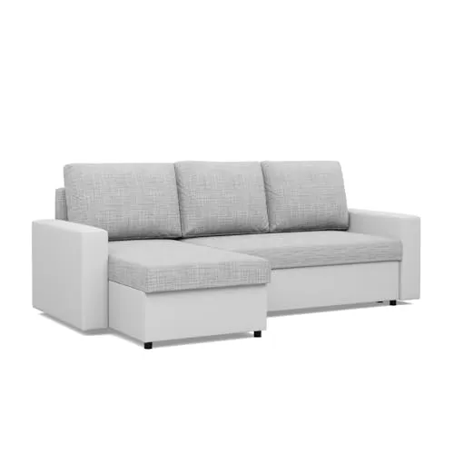 Mebligo Luna Ecksofa - Schlafsofa mit Liegefunktion - Sofas & Couches, vielseitig als Schlafsofa nutzbar mit Bonellfedern für hohen Komfort und praktische Liegefunktion.