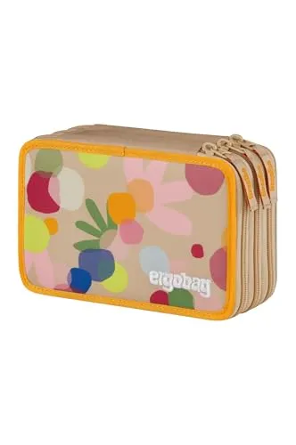 ergobag Federmäppchen Maxi Mäppchen (41-tlg) - Federmäppchen mit 3 Fächern für optimale Ordnung, voll ausgestattet mit 18 Stiften, Radiergummi, Lineal und mehr – ideal für Schule und kreative Köpfe!
