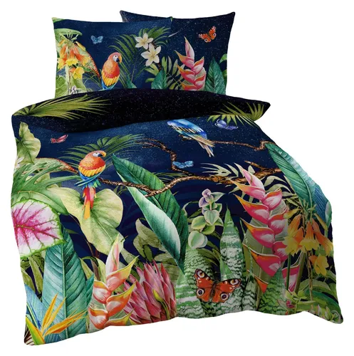 Kaeppel Mako Satin Digitaldruck Bettwäsche Tropical Galaxy von Kaeppel