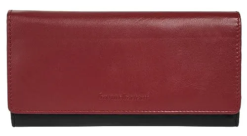 bruno banani große Geldbörse im Querformat Echt Leder Damen - Damen-Geldbörse aus 100% echtem Rindleder mit 19 Kartenfächern und integriertem RFID-Schutz für optimale Sicherheit und stilvolle Organisation.