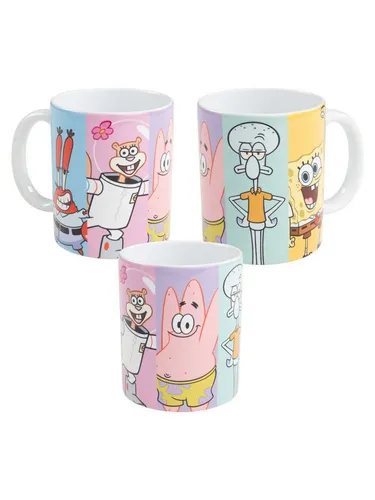 United Labels® Tasse Spongebob Schwammkopf Tasse Friends Kaffeetasse Becher 320 ml, Keramik