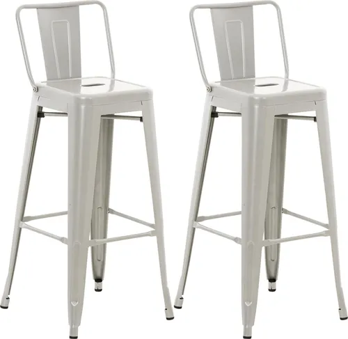 CLP 2er Set Barhocker Mason silber in silber von CLP