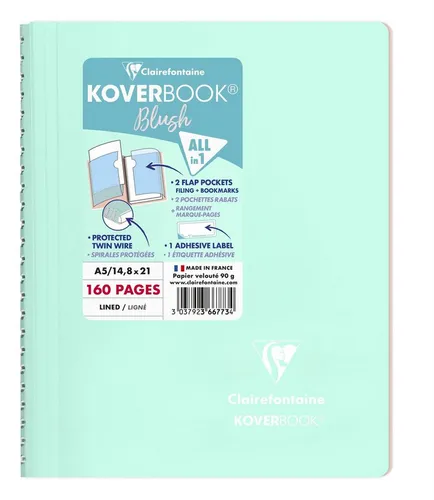 CLAIREFONTAINE Notizblock Clairefontaine Spiralblock lin KB Blush A5 min