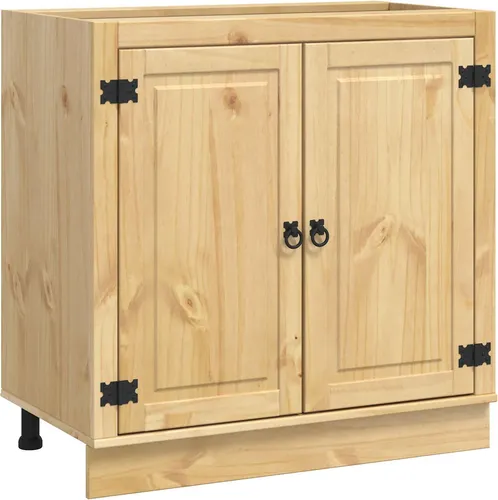 vidaXL Schrank SKI Honigbraun 80 x 46 x 81,5 cm – Massives Kiefernholz - Moderner Küchenschrank aus robustem Kiefernholz mit elegantem Design. Bietet reichlich Stauraum und passt perfekt in jeden Raum. Ideal für eine stilvolle und praktische Einrichtung.