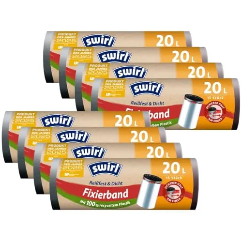 8x Swirl Fixierband M??llbeutel 20L (15 Beutel/Rolle) von Swirl