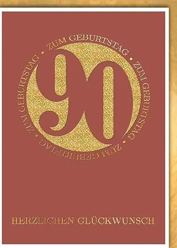 Geburtstagskarte zum 90. für Senioren