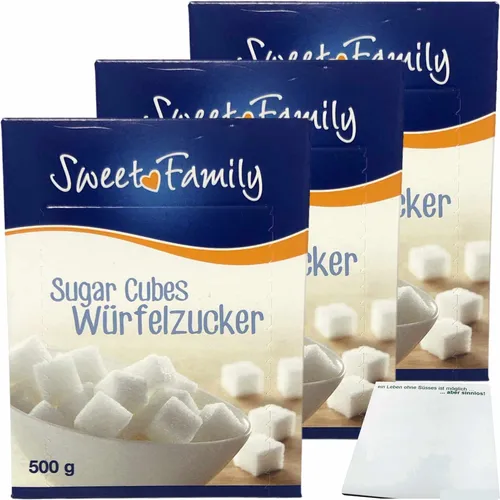 Nordzucker Sweet Family Würfelzucker 3er Pack 3x500g Packung usy Block