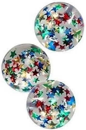 Gollnest & Kiesel Flummi Stern / Flummy Punkten / Ball Gummiball, Springbälle, Mitgebsel (3-St), Mitgebsel / Ideal als Geschenk / Kindergeburtstag