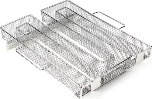 Wiltec BBQ Sparbrand 22,5x22,5x5cm Kaltrauchgenerator aus Edelstahl Brennzeit bis zu 8 h, Kaltraucherzeuger zum Kalträuchern Smoker
