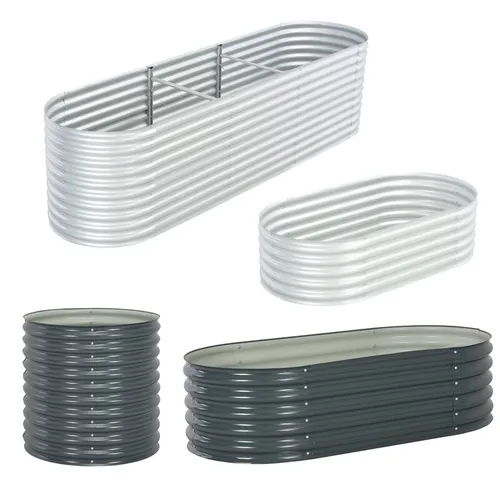 Hochbeet Metall Pflanzbeet – 80x80x44 cm aus verzinktem Stahl - Körbe, Blumentöpfe, -kästen & Untersetzer – Robustes Hochbeet für Gemüse und Blumen, langlebig und witterungsbeständig.