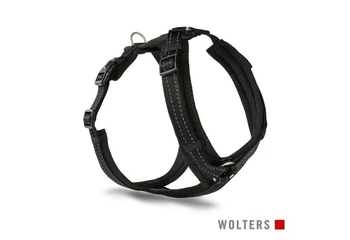 Wolters Hunde-Geschirr Light Mesh schwarz XXS - Leichtes und atmungsaktives Geschirr für Hunde mit einem Brustumfang von 30-40 cm. Ideal für komfortable Ausflüge und sicheres Training.
