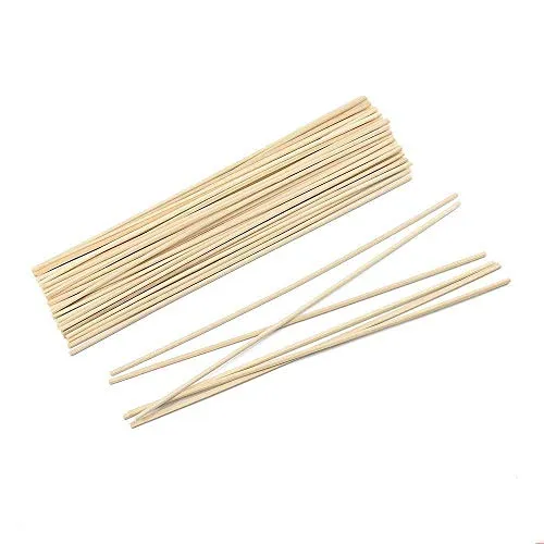 Esnow 120 Stück Natürlicher Fasern Rattanstäbchen Reed Diffusor Stöcke Holz Rattan Reed Sticks ätherisches Öl Aroma Diffusor Stöcke Raumduftspender Ersatz