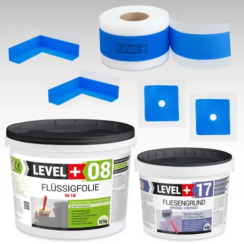Dichtset Badabdichtung 12kg mit Dichtband 20 m - Dichtmaterialien für Badezimmer und Dusche, schimmelresistent und wasserdicht. Ideal für sichere Abdichtung von Wänden und Fliesen.